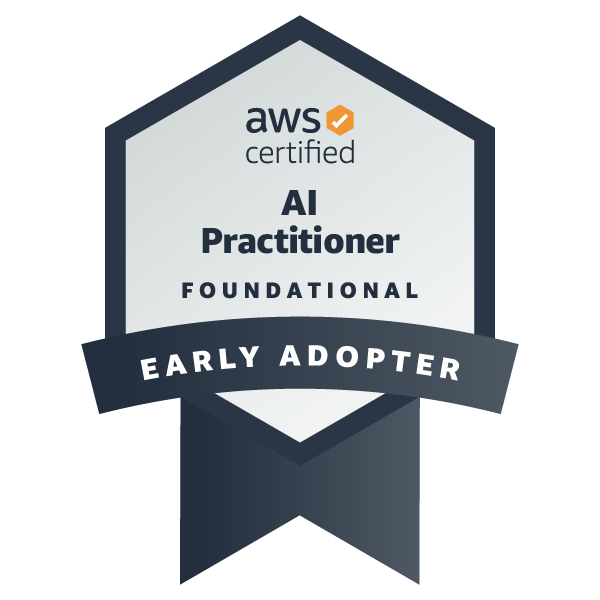 AWS Certified AI Practitioner Early Adopter 證照圖片