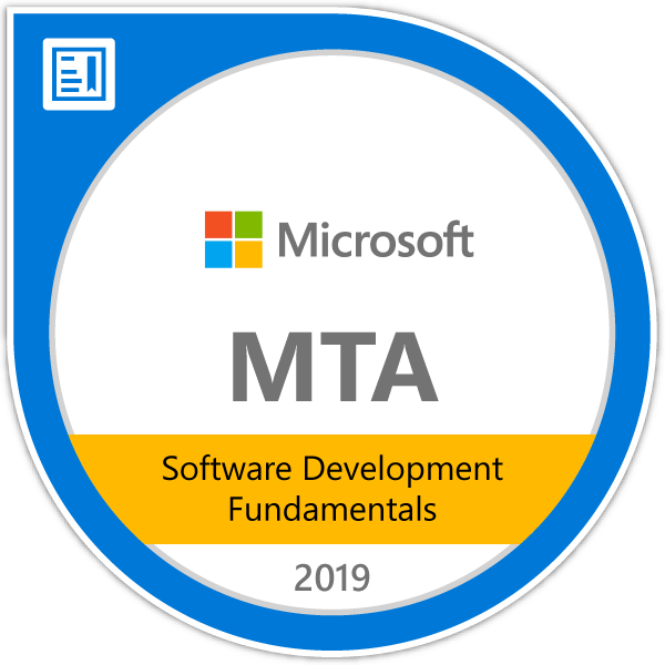 MTA: Software Development Fundamentals - Certified 證照圖片